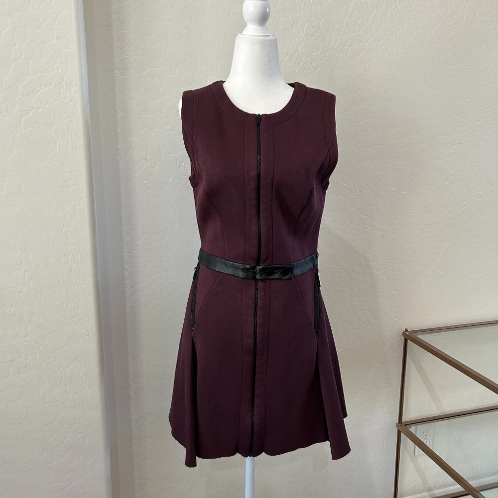 Robert Rodriguez Sleeveless A-Line Dress Front Zip Dress